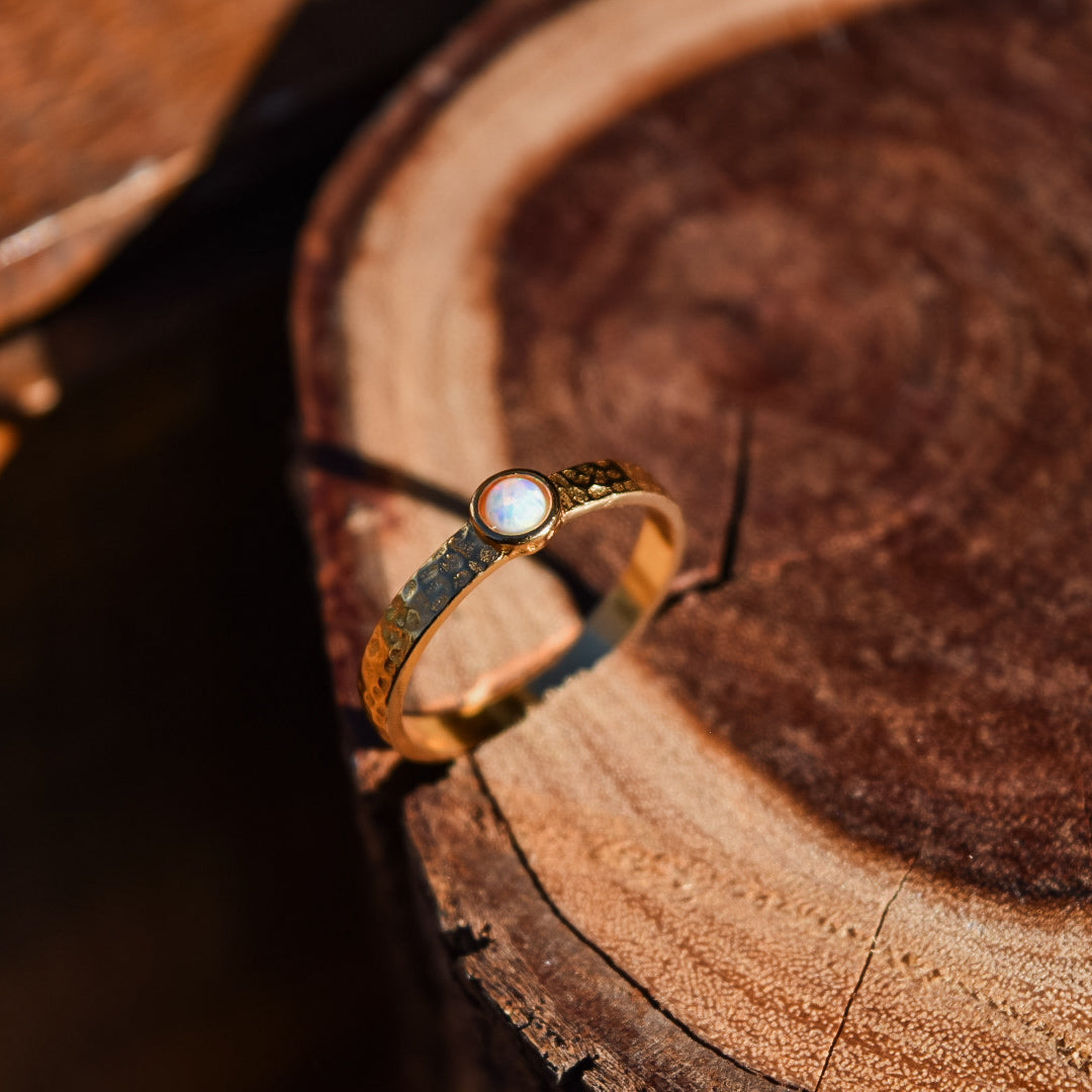 Gold Hammered ring