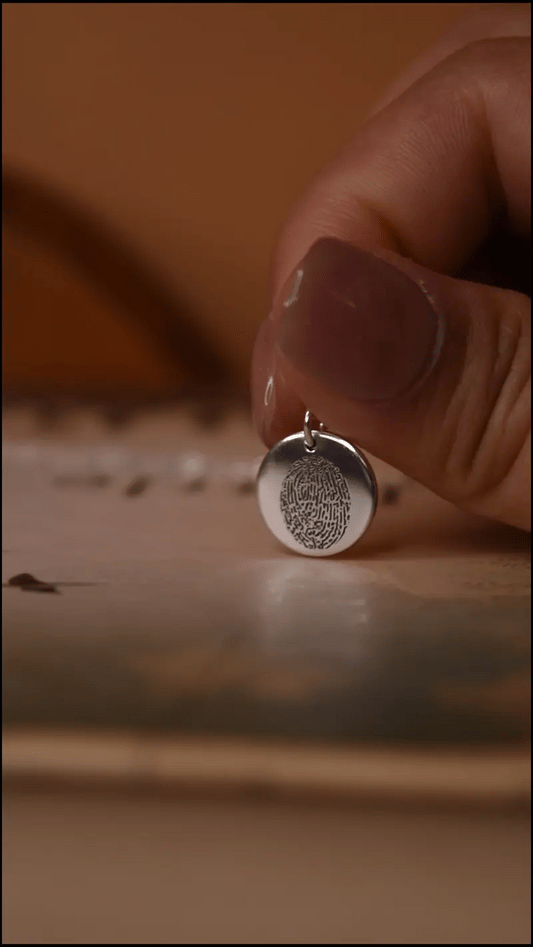 Round 'Forever Touch' Fingerprint Necklaces