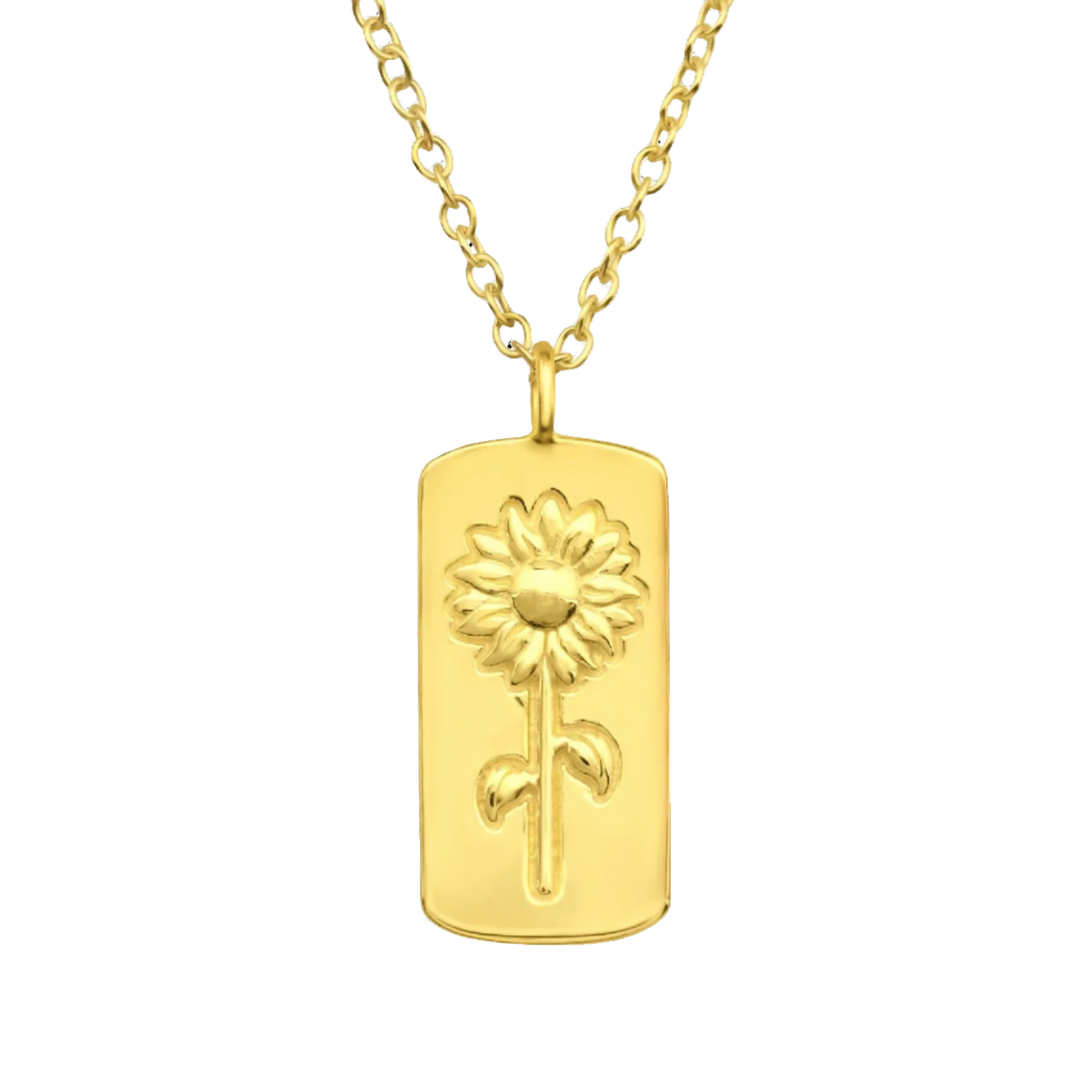 Gold Sterling silver sunflower necklace | April Child Australia