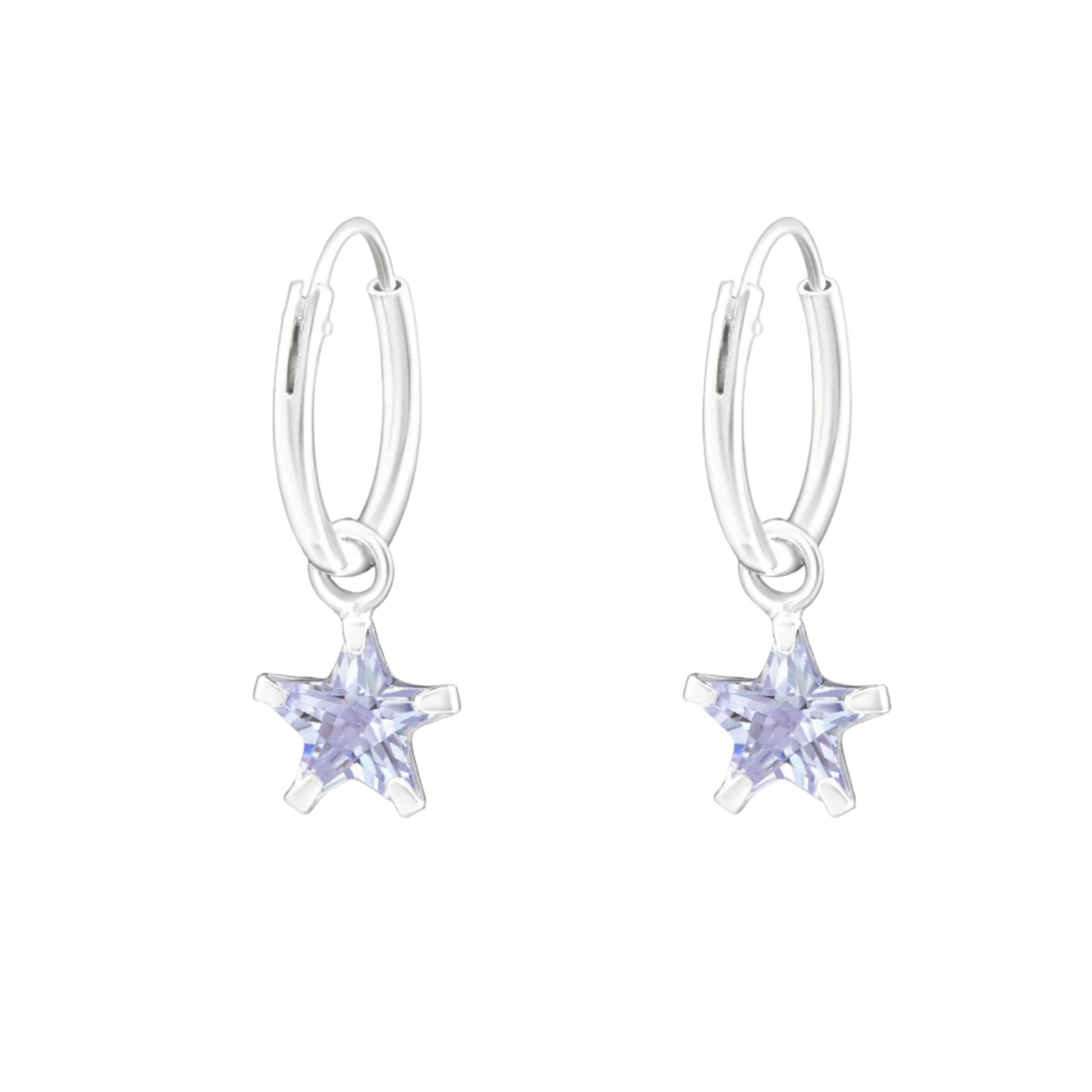 Amethyst Fairy hoops/ sleepers