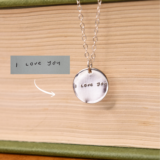 Round 'Written For You' Handwriting Necklace
