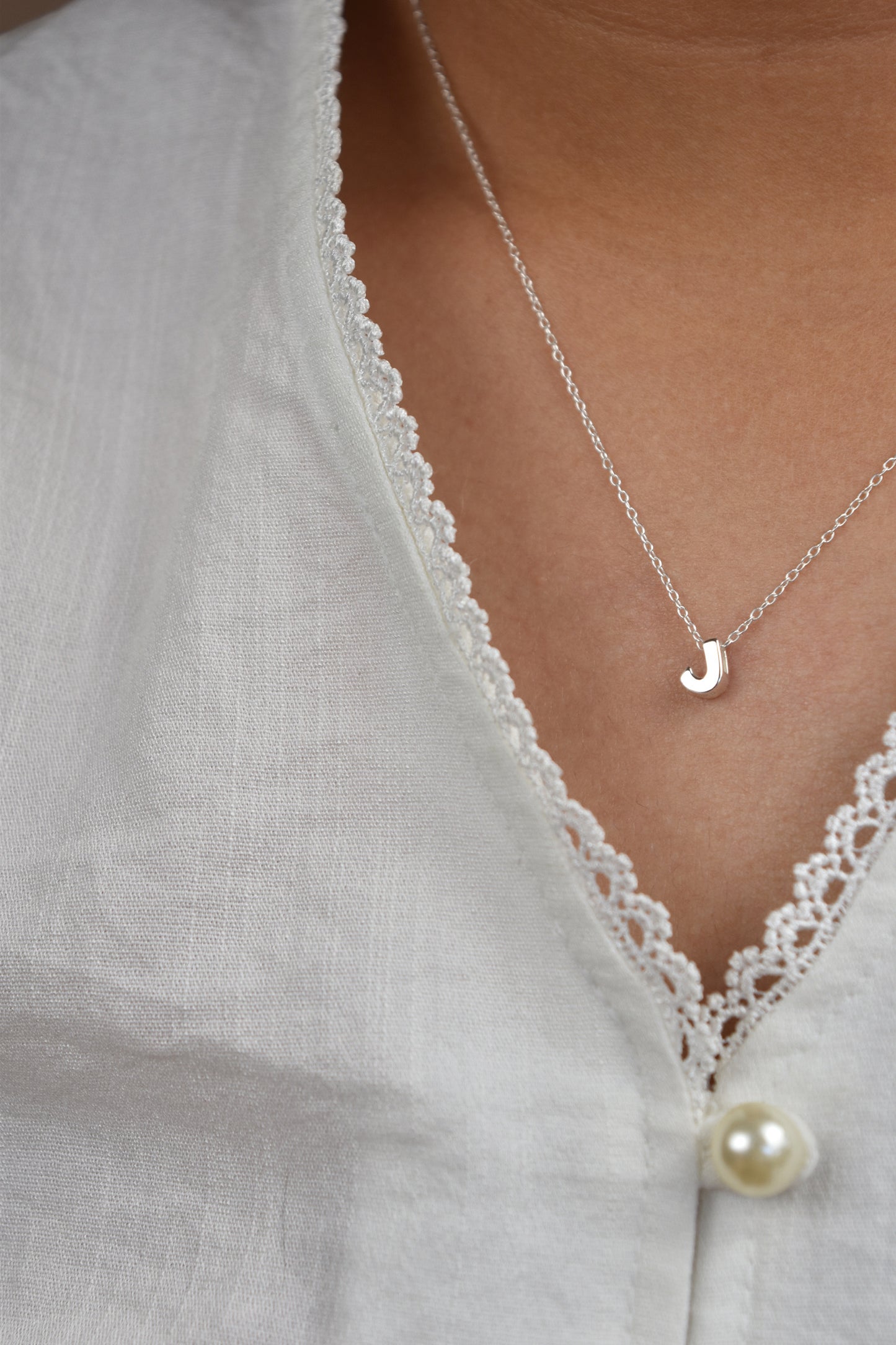 J initial necklace