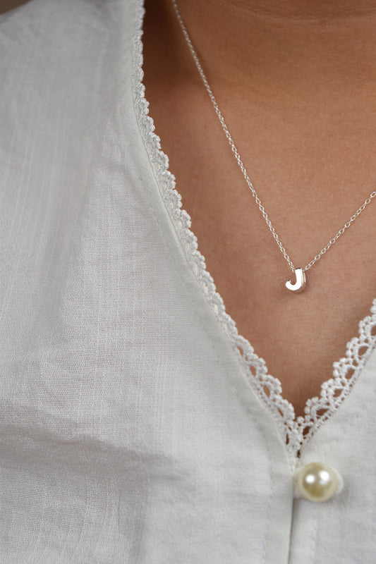 J initial necklace