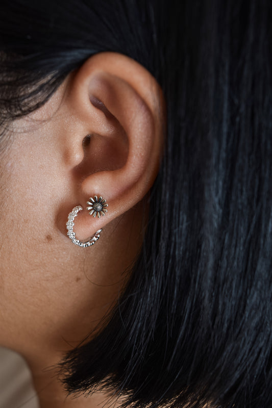 Date night hoop studs
