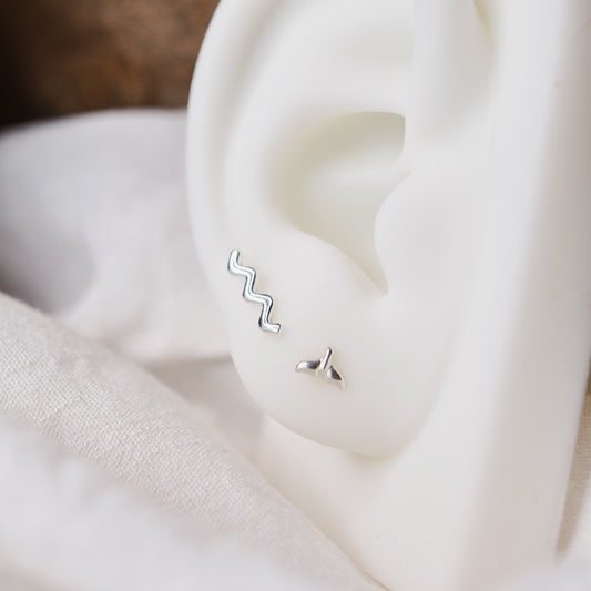 Whale's tail studs