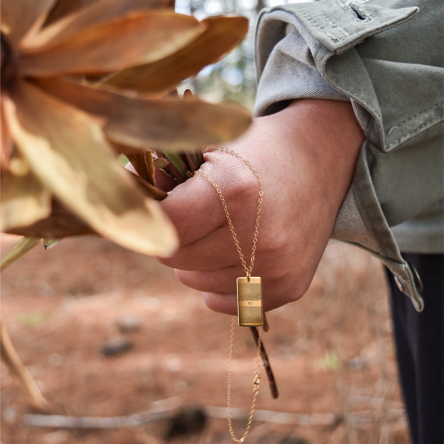 gold custom fingerprint necklace- duo fingerprint necklace for couples- keepsake jewellery- april child