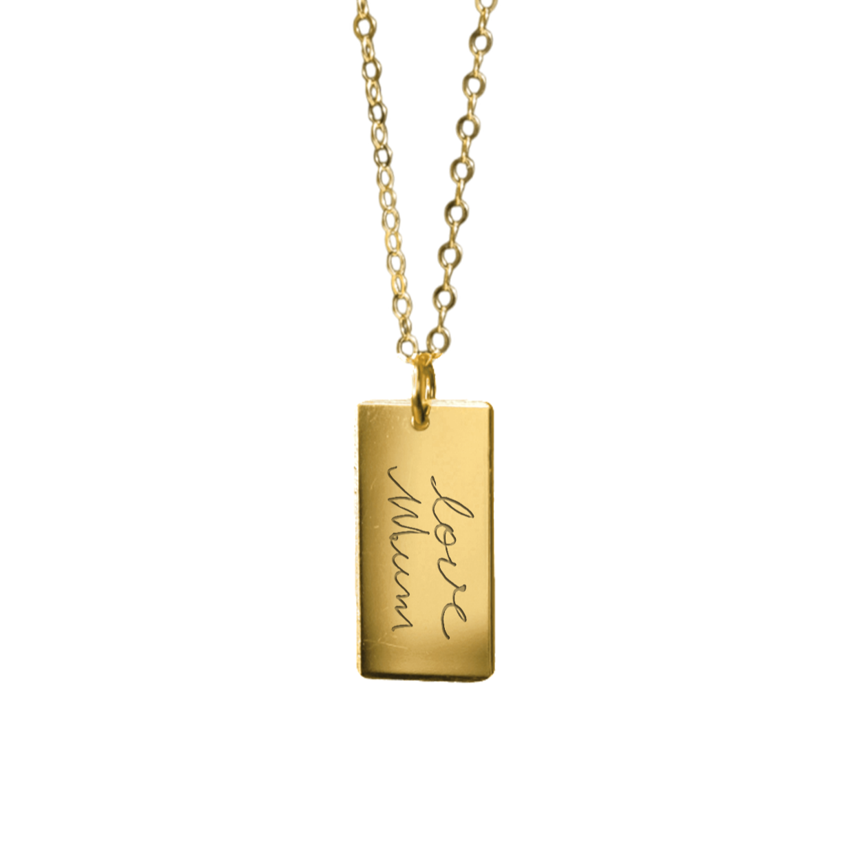 gold Custom handwriting jewellery- keepsake jewellery- april child