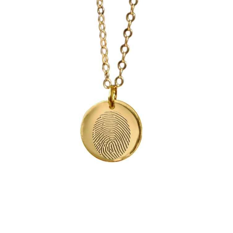 Round 'Forever Touch' Fingerprint Necklaces