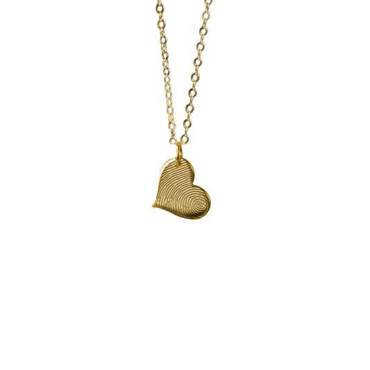 Heart 'Forever Touch' Fingerprint Necklaces