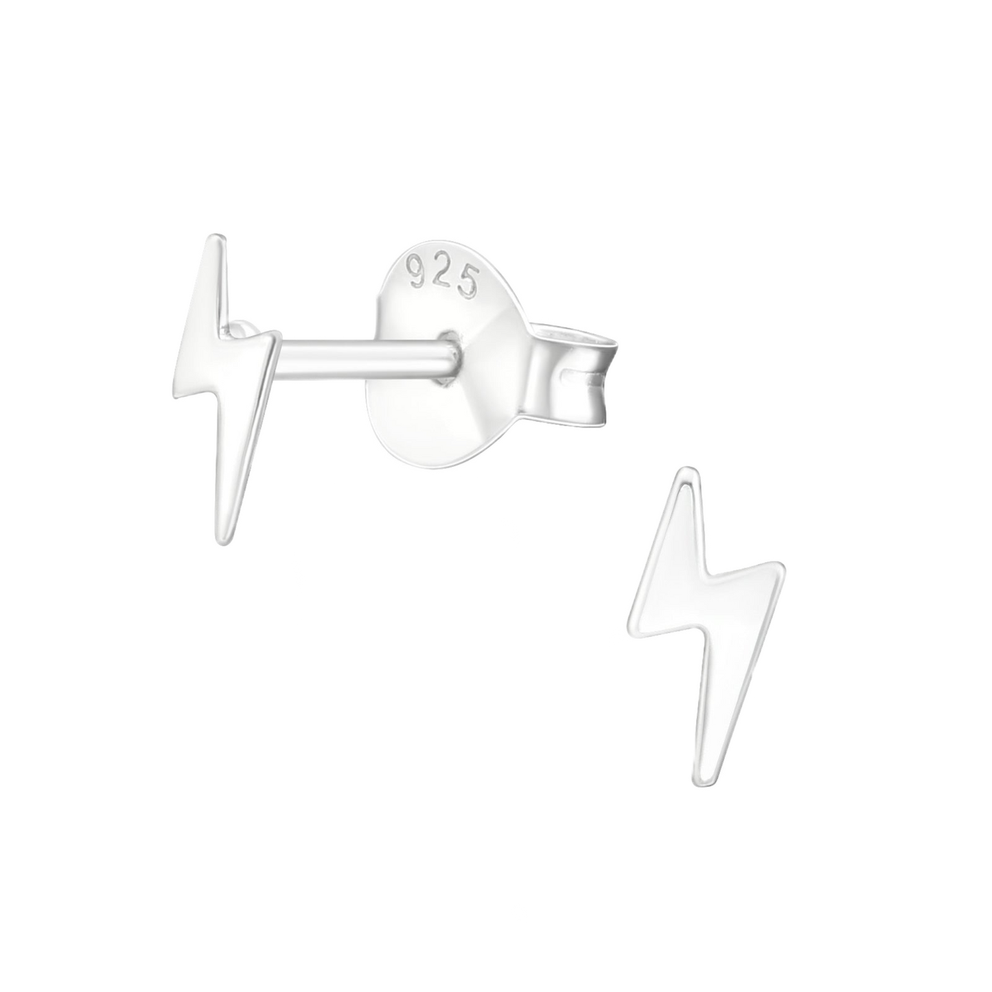 mini silver bolt ear studs sterling silver | april child australia