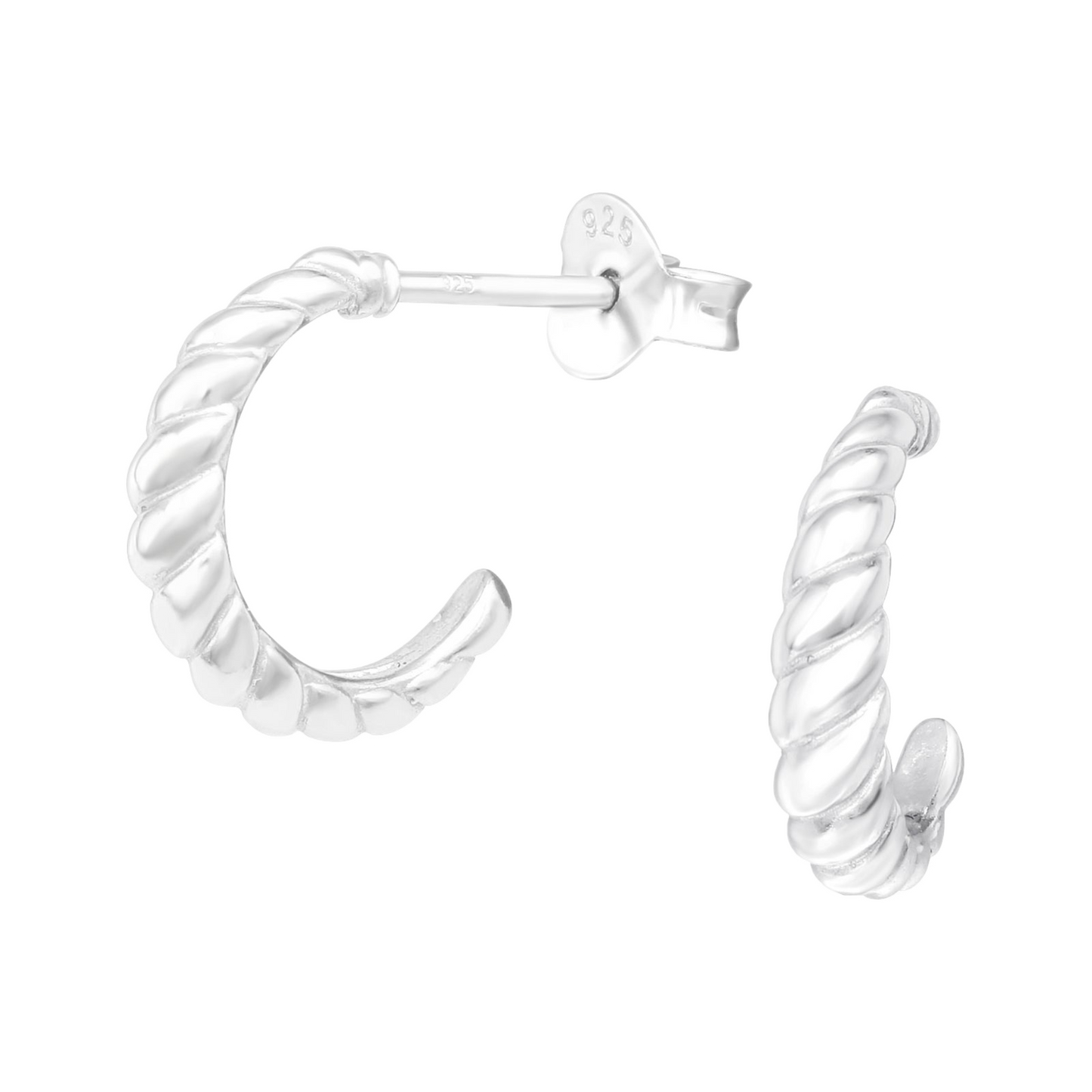 Crescent rope hoop studs