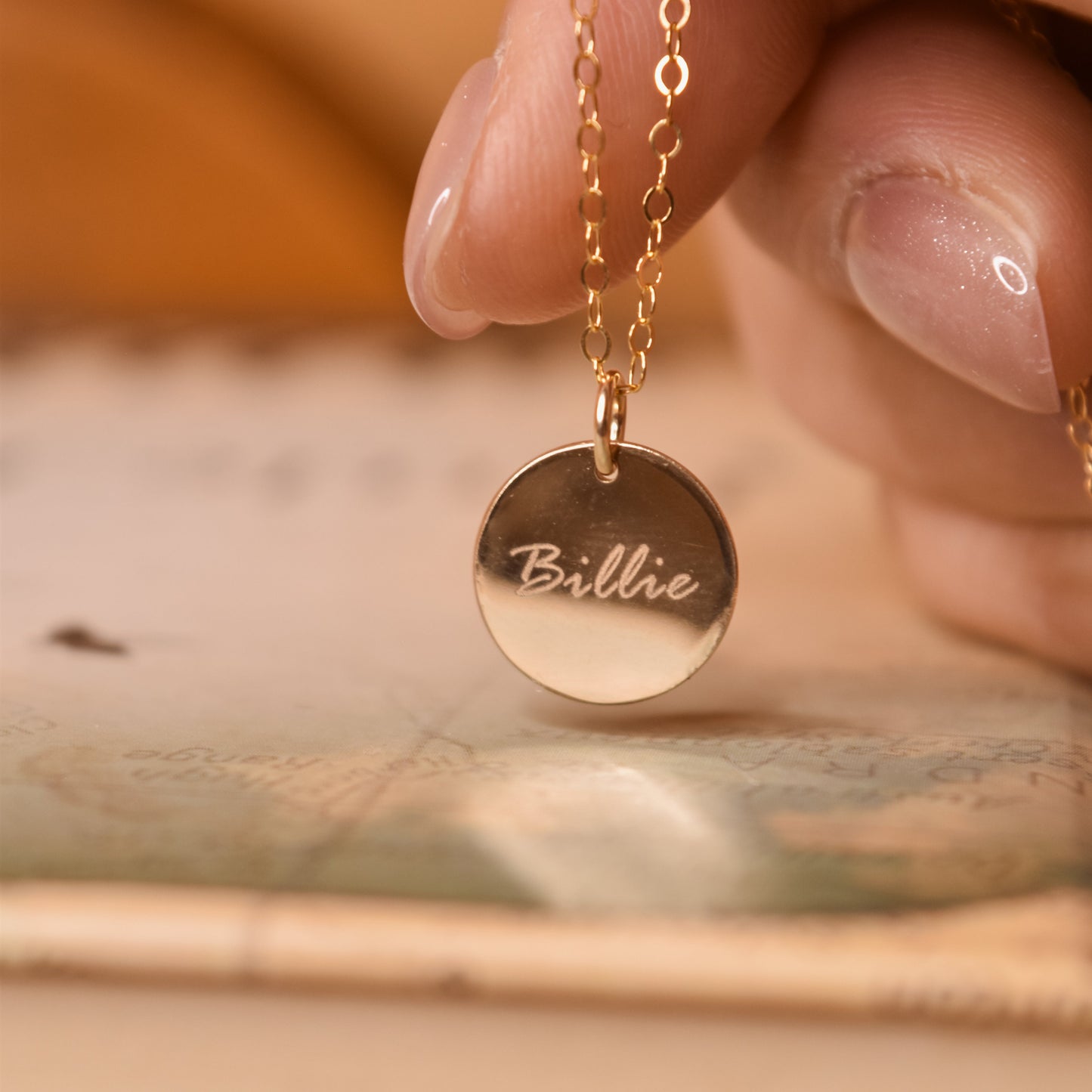 Round 'Your Name In My Heart' Initital Necklaces