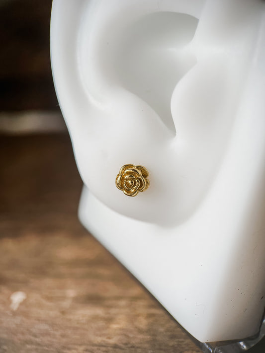 Gold Roses studs