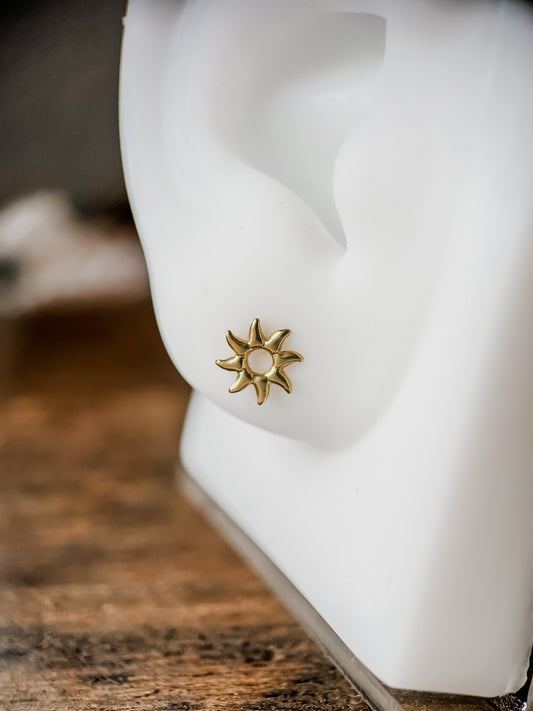 Gold The Sun studs