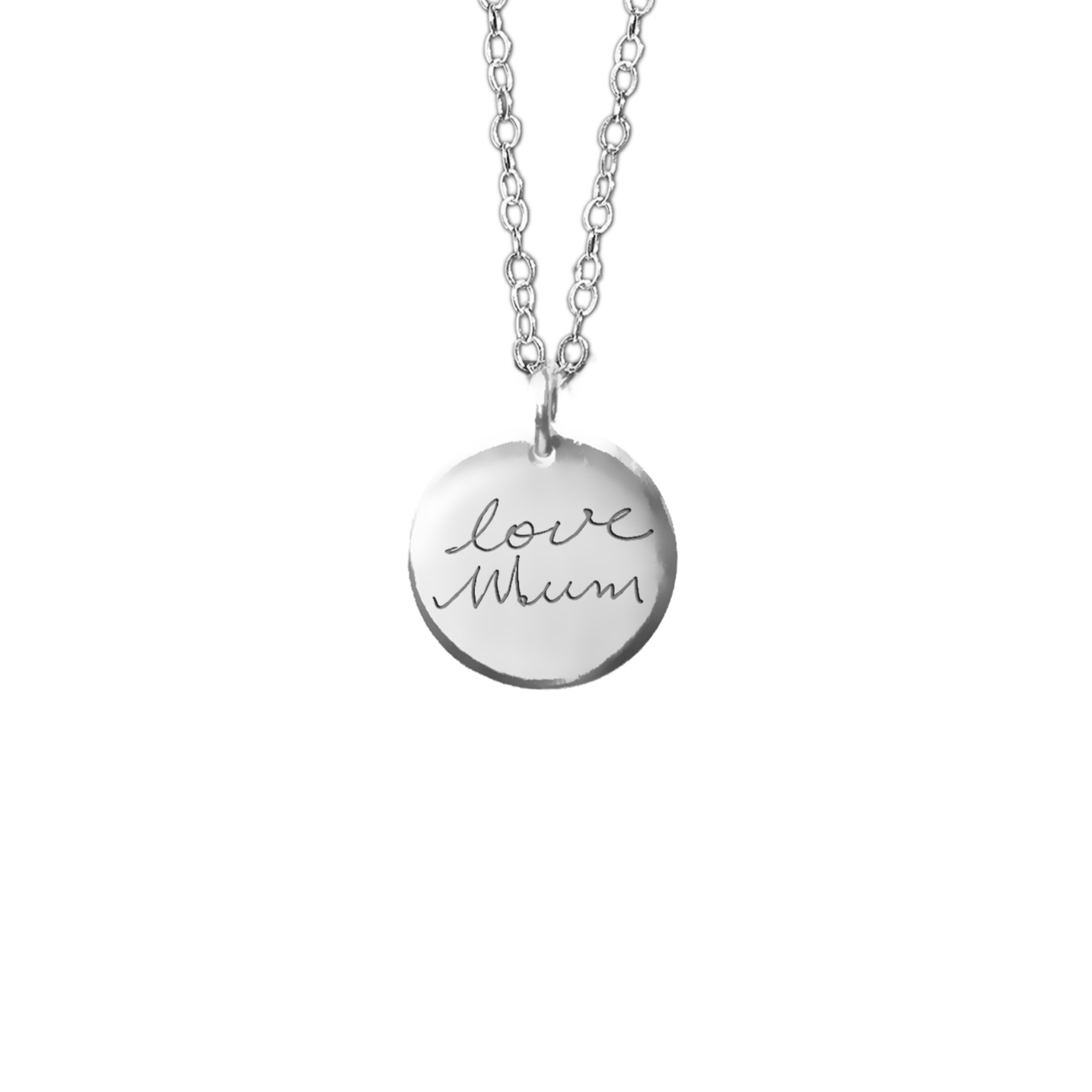 Round 'Written For You' Handwriting Necklace