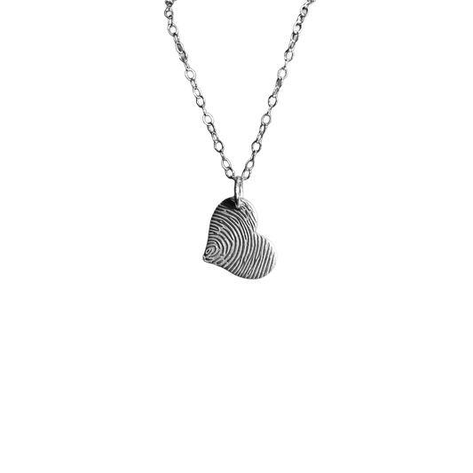 Heart 'Forever Touch' Fingerprint Necklaces