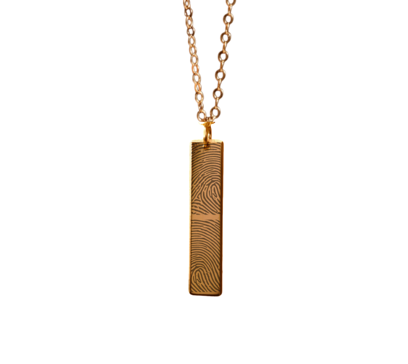 'Side by side' Duo Fingerprint Necklaces