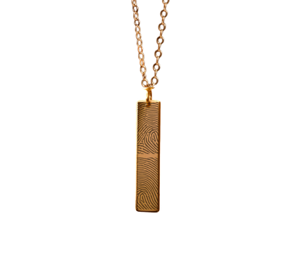 'Side by side' Duo Fingerprint Necklaces