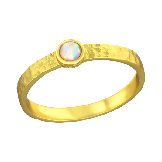 Gold Hammered ring