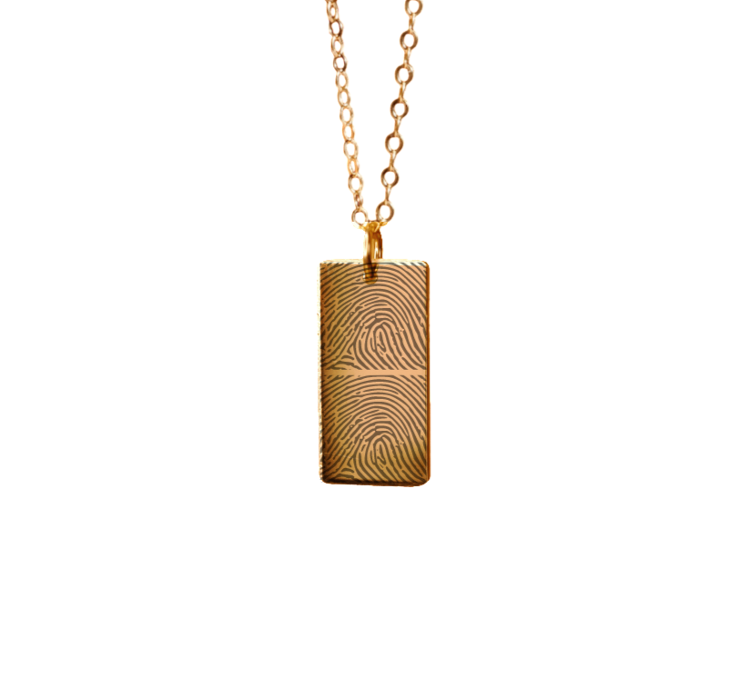 'Side by side' Duo Fingerprint Necklaces