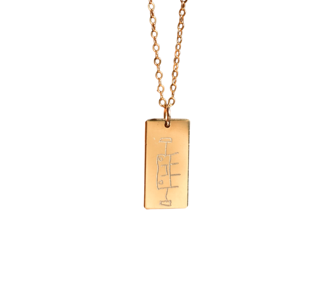 'The Tiny Artist' Your Child's Drawing Necklace