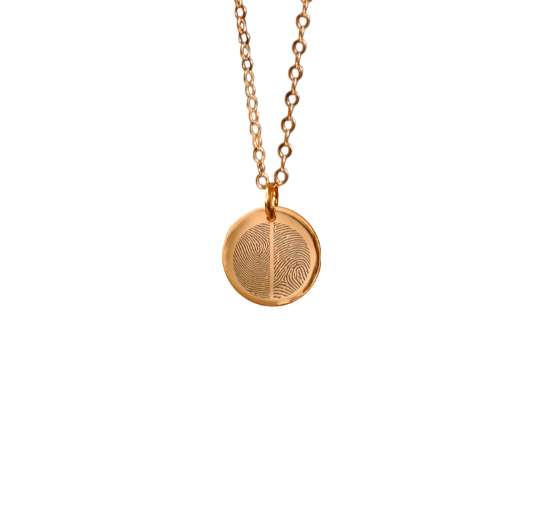 'Side by side' Duo Fingerprint Necklaces