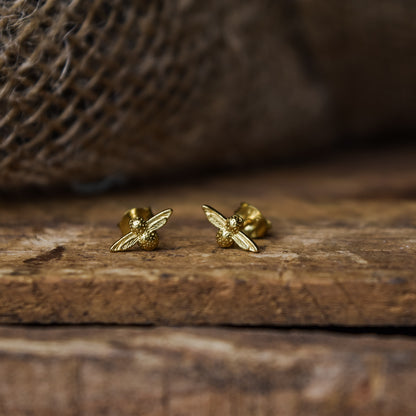 Gold bee mine studs