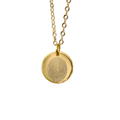Round 'Forever Touch' Fingerprint Necklaces