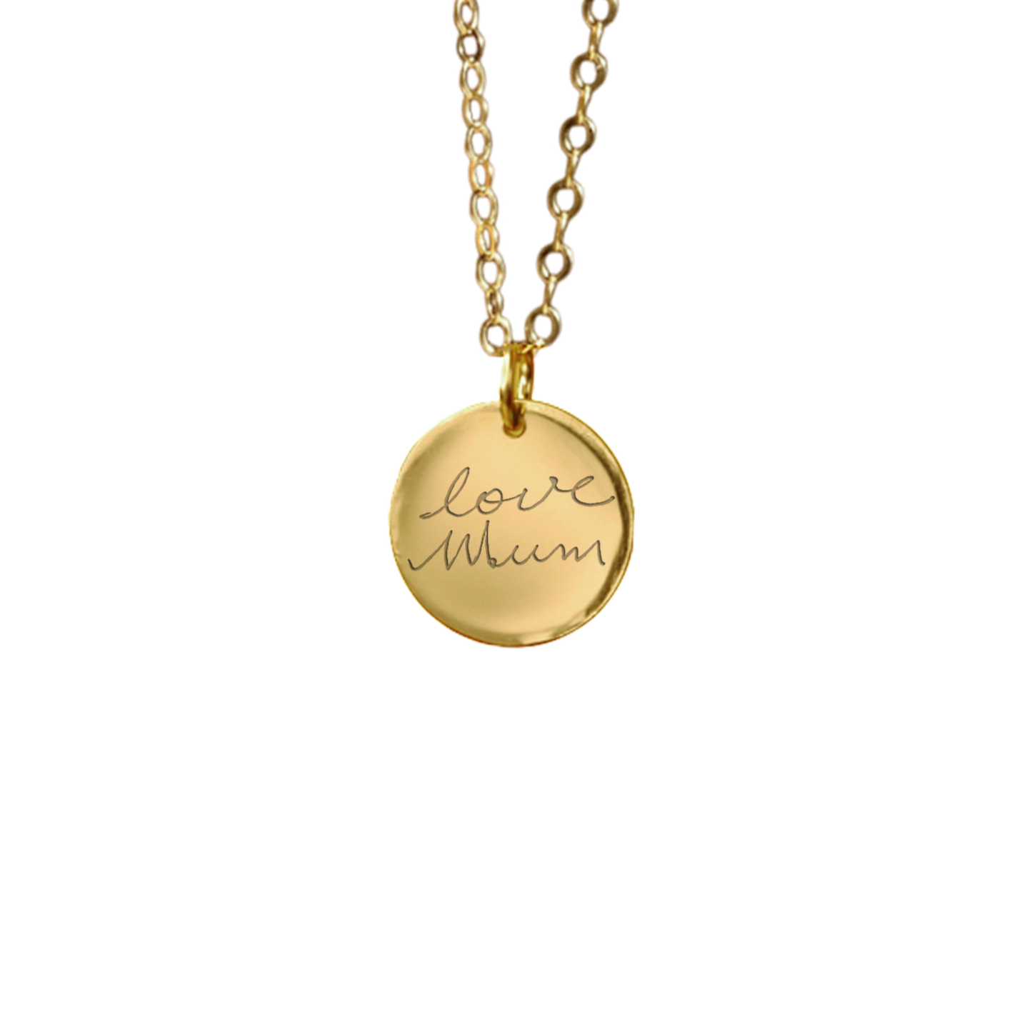 Round 'Written For You' Handwriting Necklace