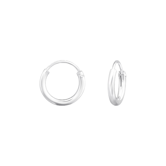 plain 10 mm sterling silver hoop | april child australia