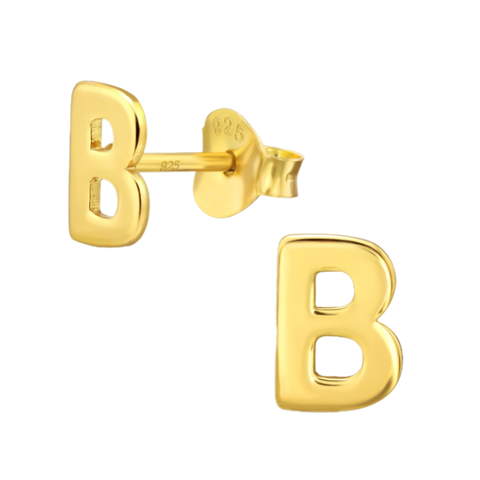 Gold B initial studs