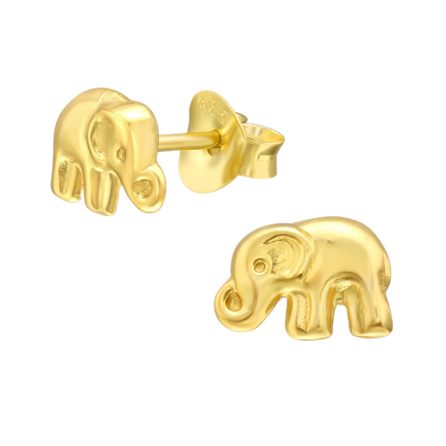 Gold elephant studs