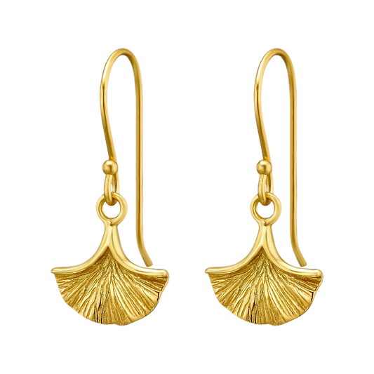 Gold petal dangles