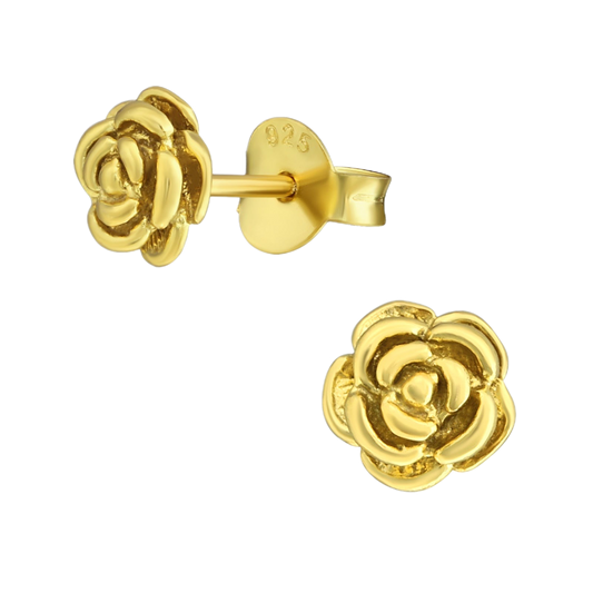 Gold Roses studs