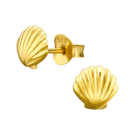 Gold Venus shell studs