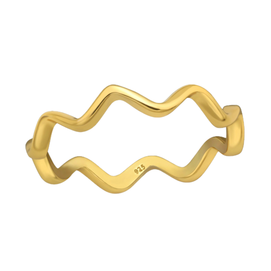 Gold wavy ring