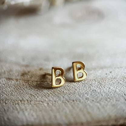 Gold B initial studs