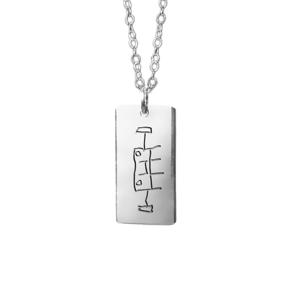 'The Tiny Artist' Your Child's Drawing Necklace