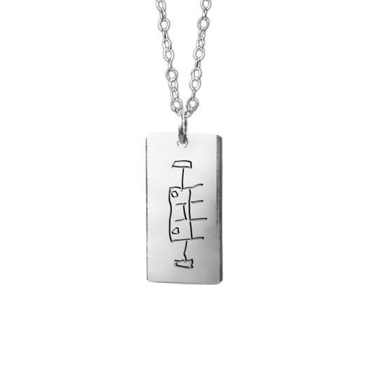 'The Tiny Artist' Your Child's Drawing Necklace