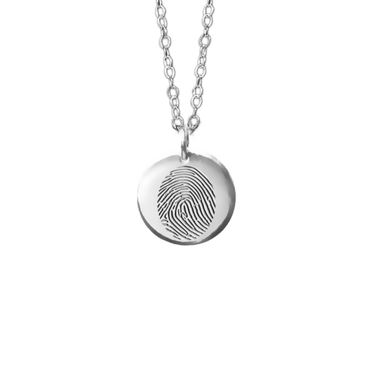 Round 'Forever Touch' Fingerprint Necklaces