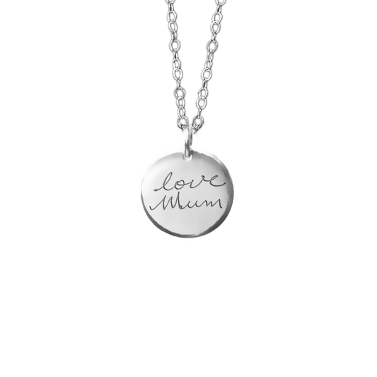 Round 'Written For You' Handwriting Necklace