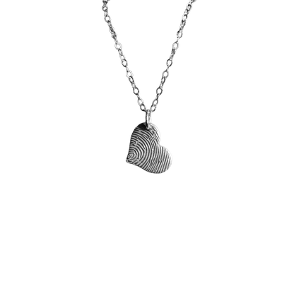 Heart 'Forever Touch' Fingerprint Necklaces